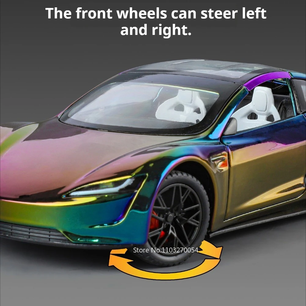 1:24 Roadster Lambor URUS Modello in miniatura Pressofuso in lega Auto Giocattoli Sterzo ruota anteriore con suoni leggeri Veicoli Ragazzo Festival Regalo