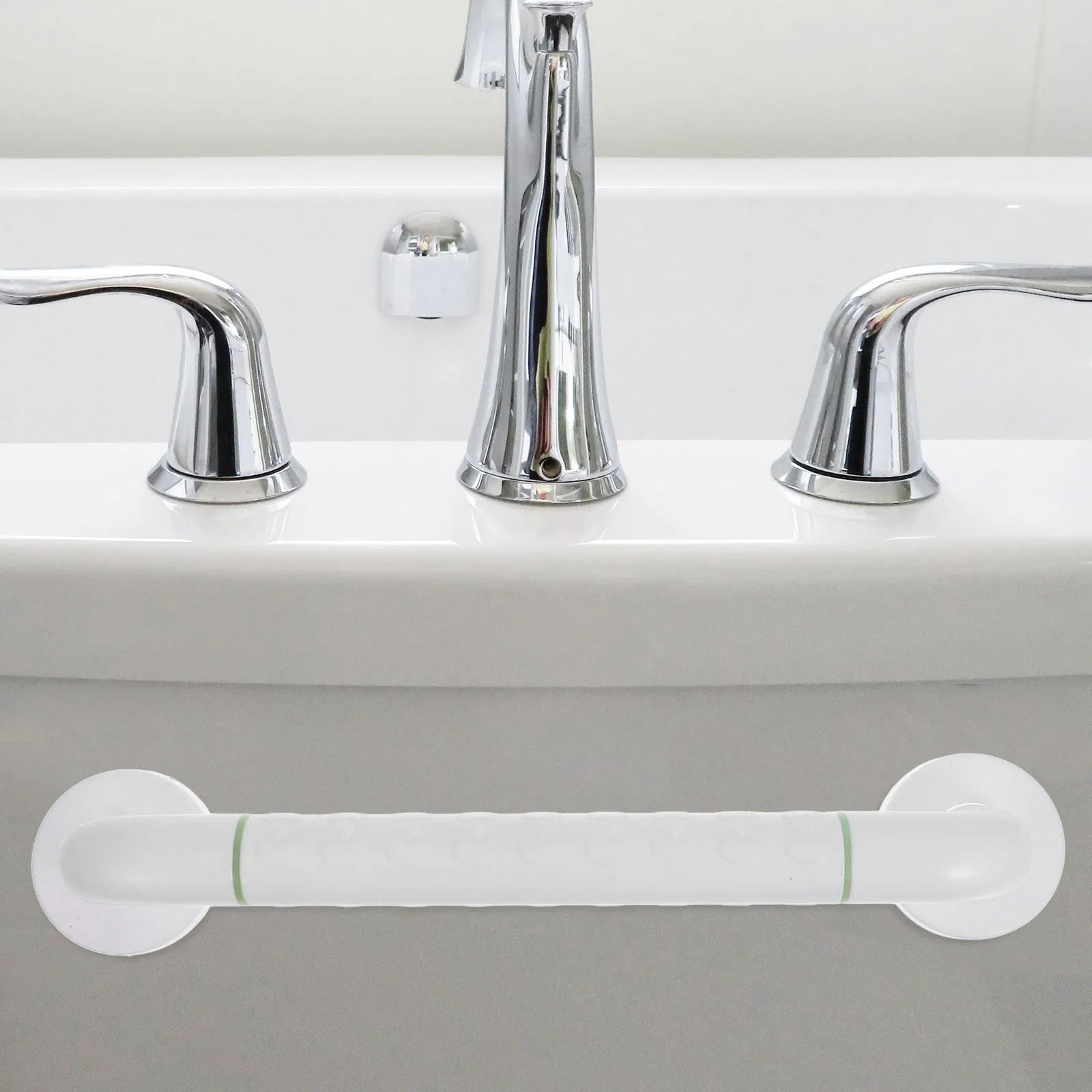 

Stainless Steel Anti-Slip Bathroom Grab Bar White Shower Handle for Seniors Handicap Safety Thickened Wall Mounted Grab Bars