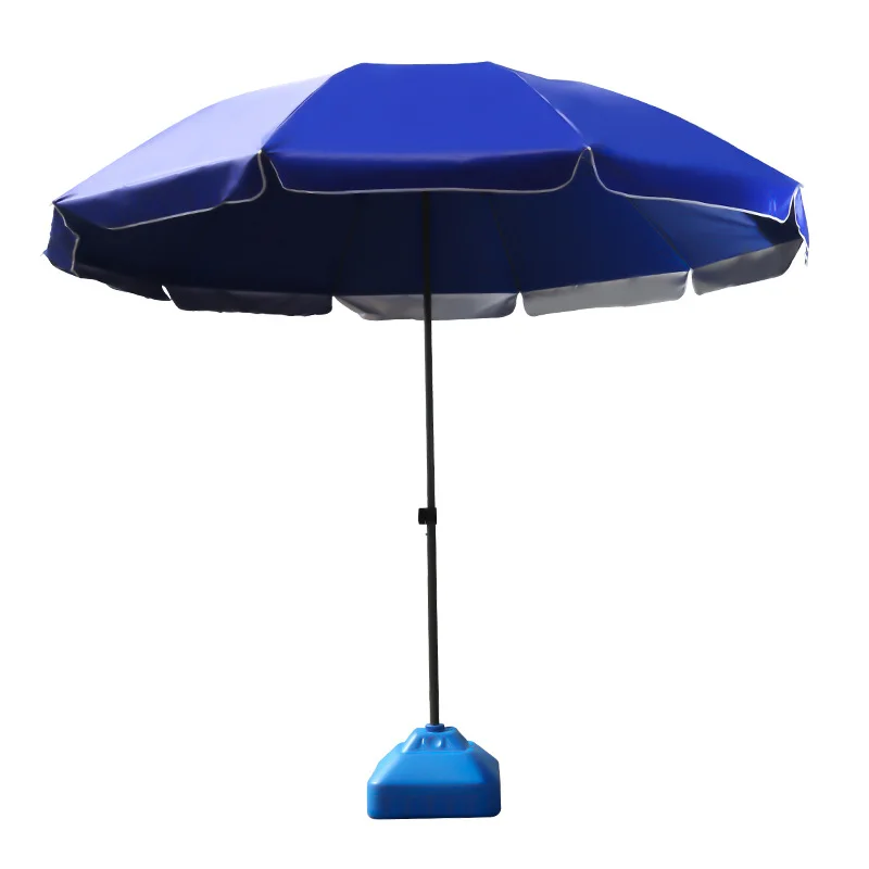 

Large Outdoor Retractable Round Sunshade Beach Umbrella with Windproof Accordion Design Plastic Handle for Courtyard Stall Use