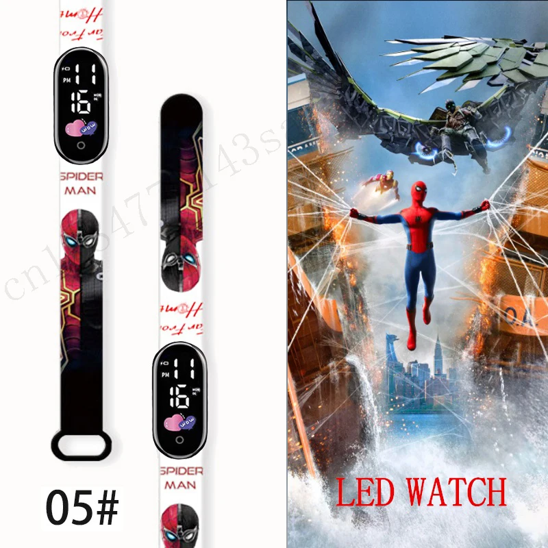 

MINISO Spiderman Kid's Watches Men Sport Wristband Bracelet Waterproof Children Digital Watch Boys LED Clock Gift