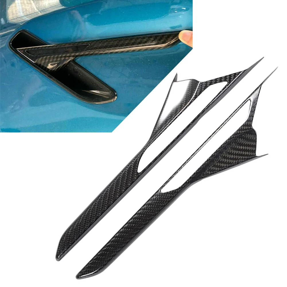 Carbon Fiber Car Accessories Side Fender Air Vent Trim Decoration For BMW F90 M5 2018 2019 2020 2021 2022 2023