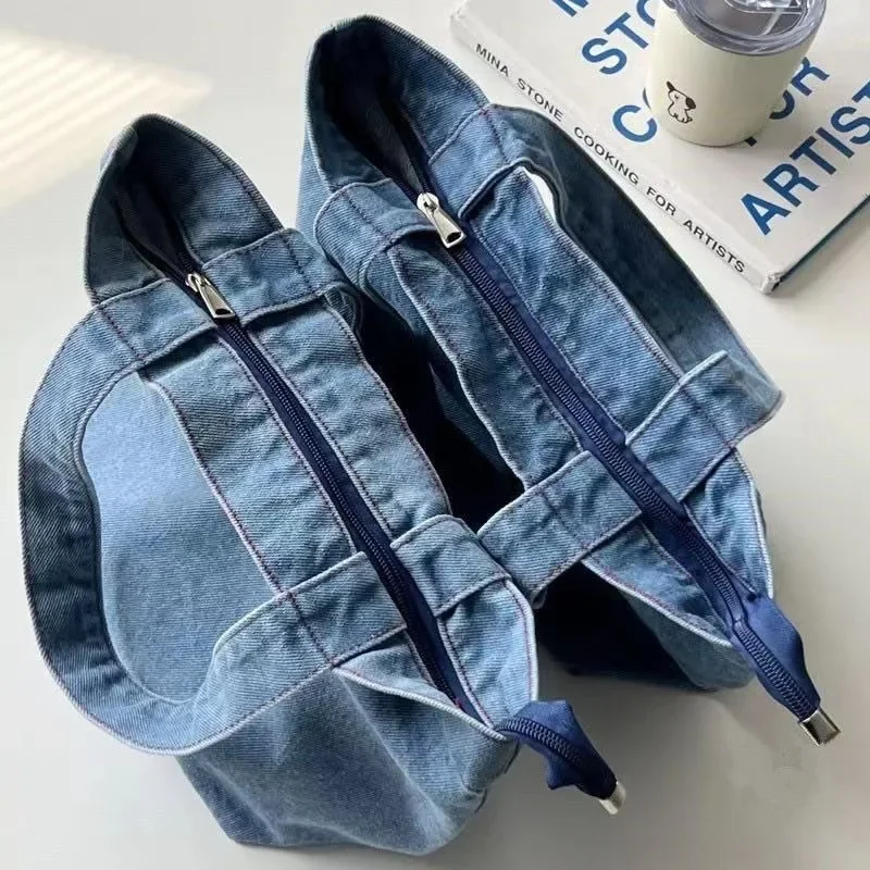 2026 Neue Snoopy Damen-Jeans-Handtasche, Cartoon-Lunch-Tasche, Modische Beliebte Schultertasche, Mädchen-Lunchbox-Tasche, Reisetasche – Detail 5