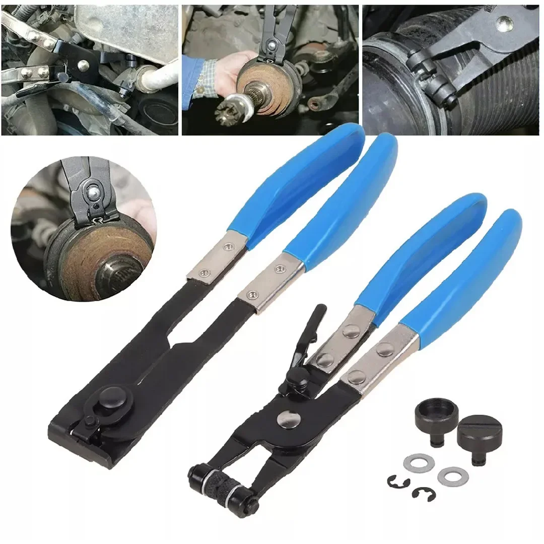 Dust sleeve clamp harness pliers Ball cage removal tool Exhaust pipe lug removal pliers