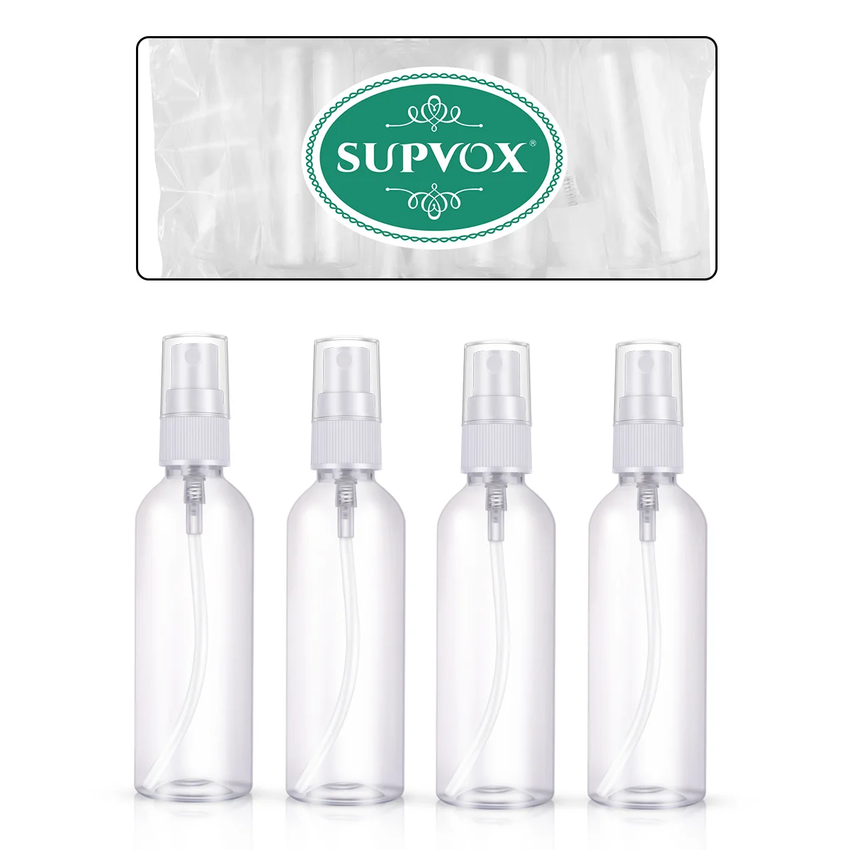 

4pcs 100Ml Spray Bottles Refillable Portable Travel Atomizer Empty Container For Makeup Skin Care Outdoor Clean Water Storage