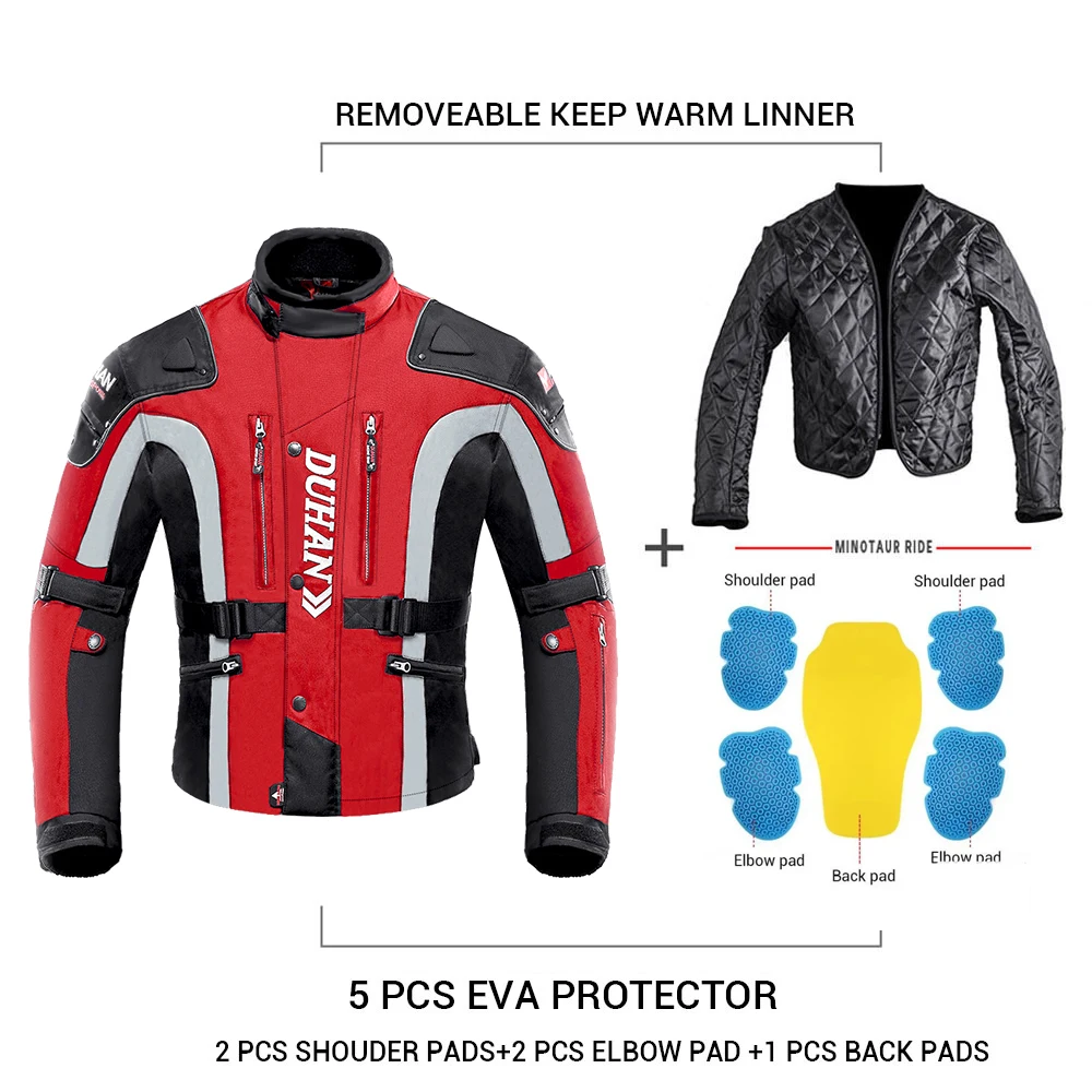 Winter Motorcycle Jacket Warm Motorcycle Pants Wear-resistant Motorcycle Motocross Jacket Windproof Moto Protector