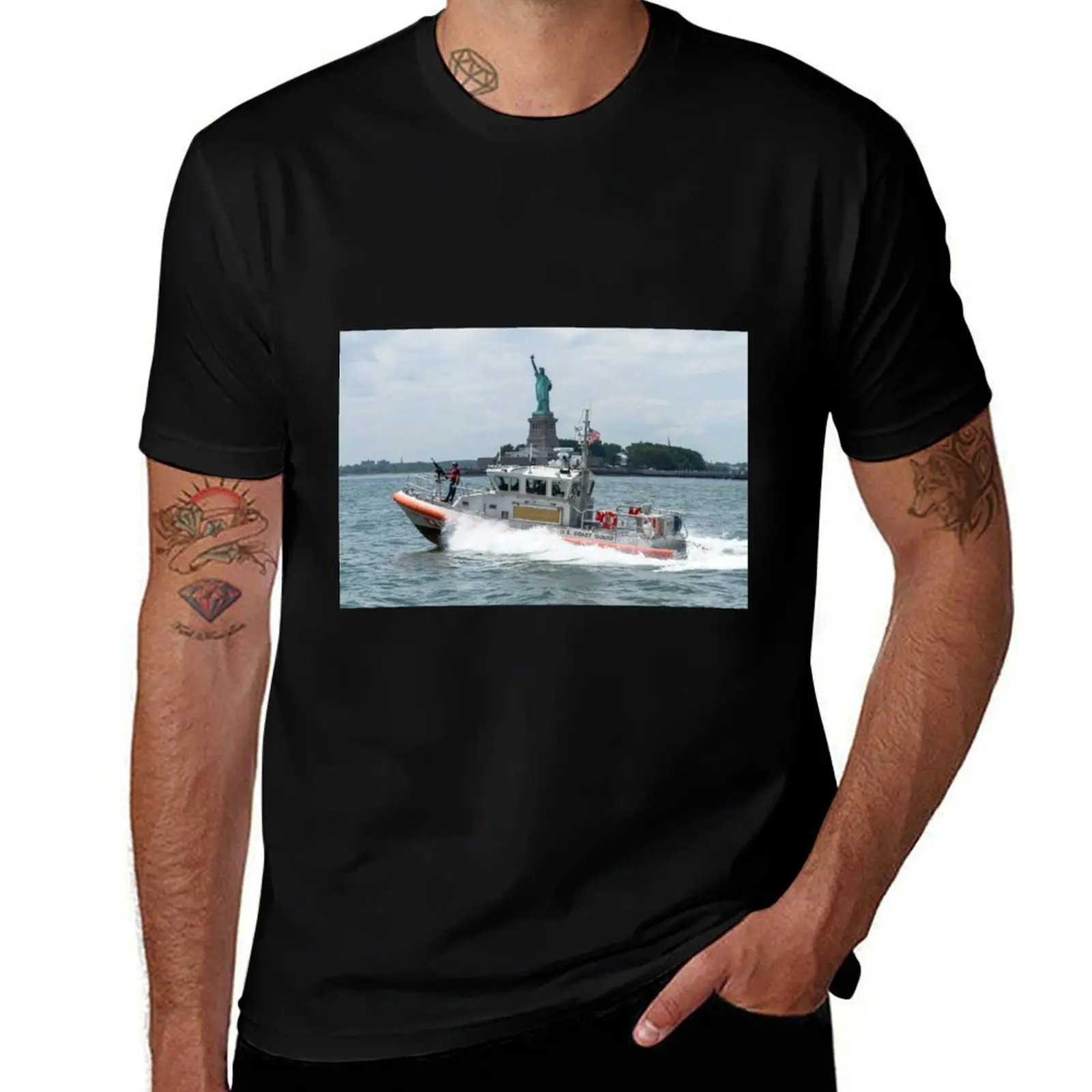 

Coast Guard and Liberty T-Shirt man t shirts graphic t shirt man luxury T-Shirt