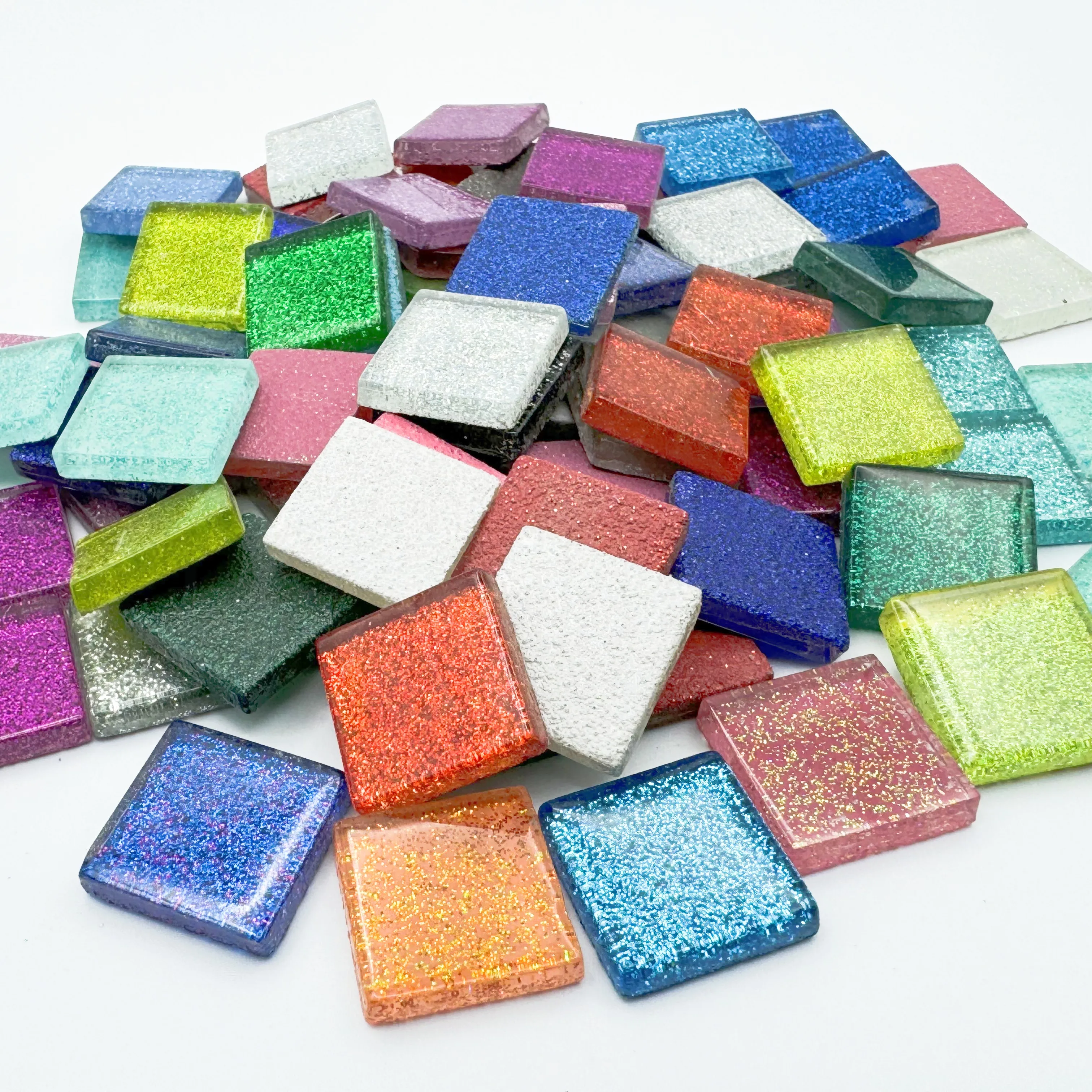 

2cm 20PCS Square Colorful Glitter Powder for Children,Crystal Glass,Mosaic Stones,DIY Handmade,Creative Decoration Accessories