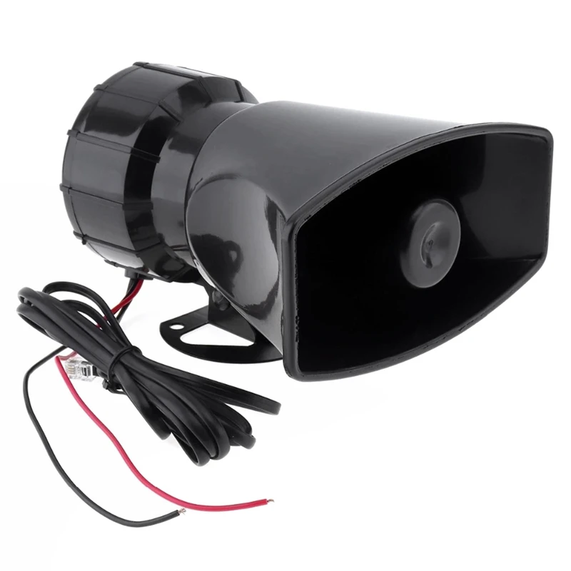 Carro de polícia Alarme de Alerta Alto-falante 7 Som, Air Horn, Megafone, Sirene de Polícia, Buzina do carro, 110DB, 12V, Hot