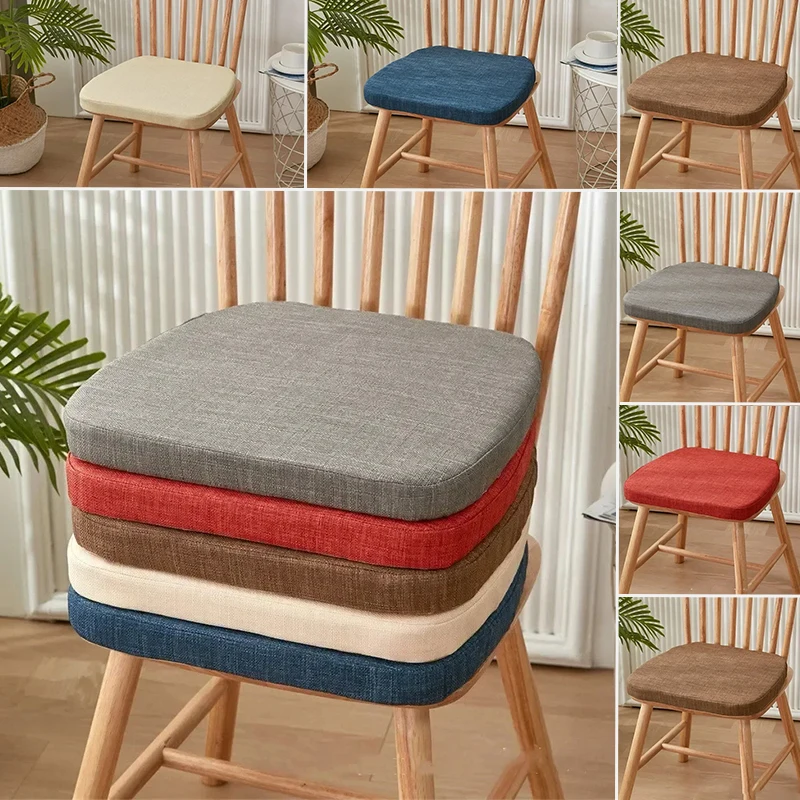 

Cotton and Linen Chair Cushion Summer Student Dormitory Office Chairs Home Stool Cushion Butt Cushion Decoration Home