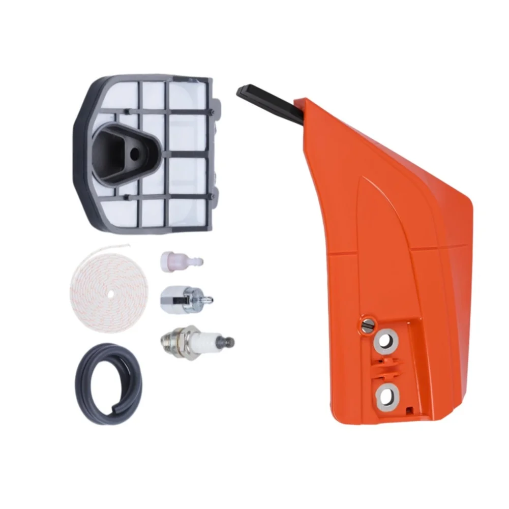 For Chainsaw Clutch Cover Air Filter Replacement Parts For CS-490 CS-501P P021049100 Side Sprocket Guard Bar Cover Assembly