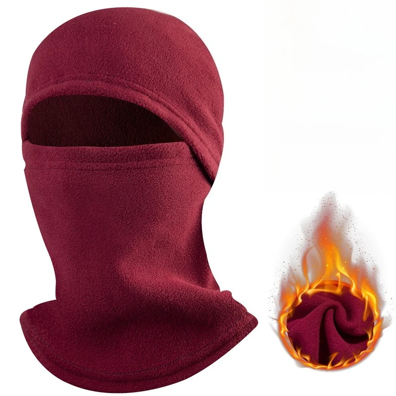Polar Fleece Balaclava Winter Warm Windproof Face Mask Cycling Motorcycle Skiing Outdoor Activities Full Coverage Thermal Hood
