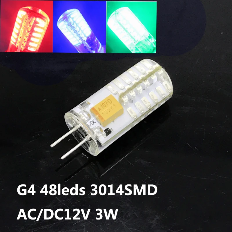 3w 5w Mini G4 Led Замена двухконтактной лампы энергосберегающая лампа красный синий зеленый галоген ночная лампа энергосберегающая декорация Ac