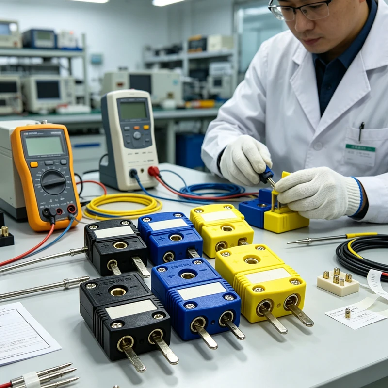 Mini KTJ Thermocouple Connector Plug & Socket K Type Male Female Connectors for Temperature Sensor Instrumentation