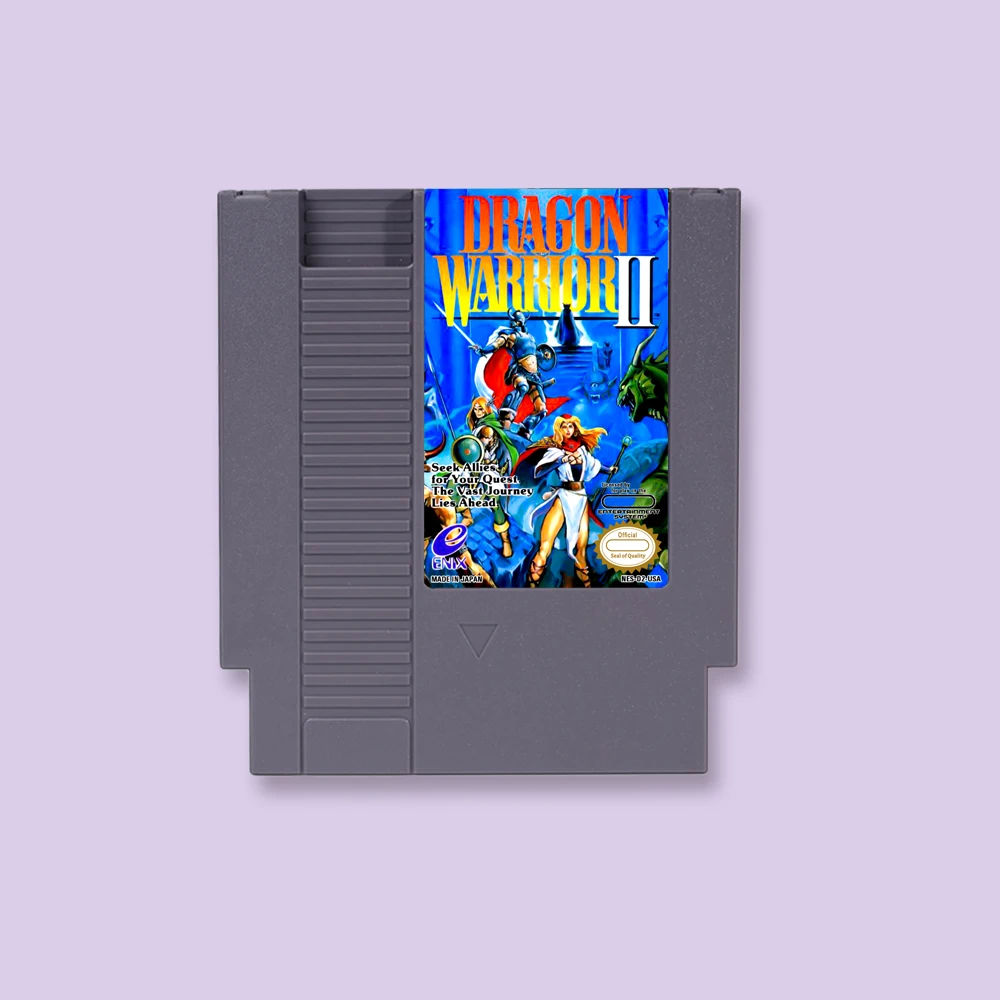 Dragon Warrior II Game Cartridge Battery Save For NES 8Bit 72PIN Consoles Game Card