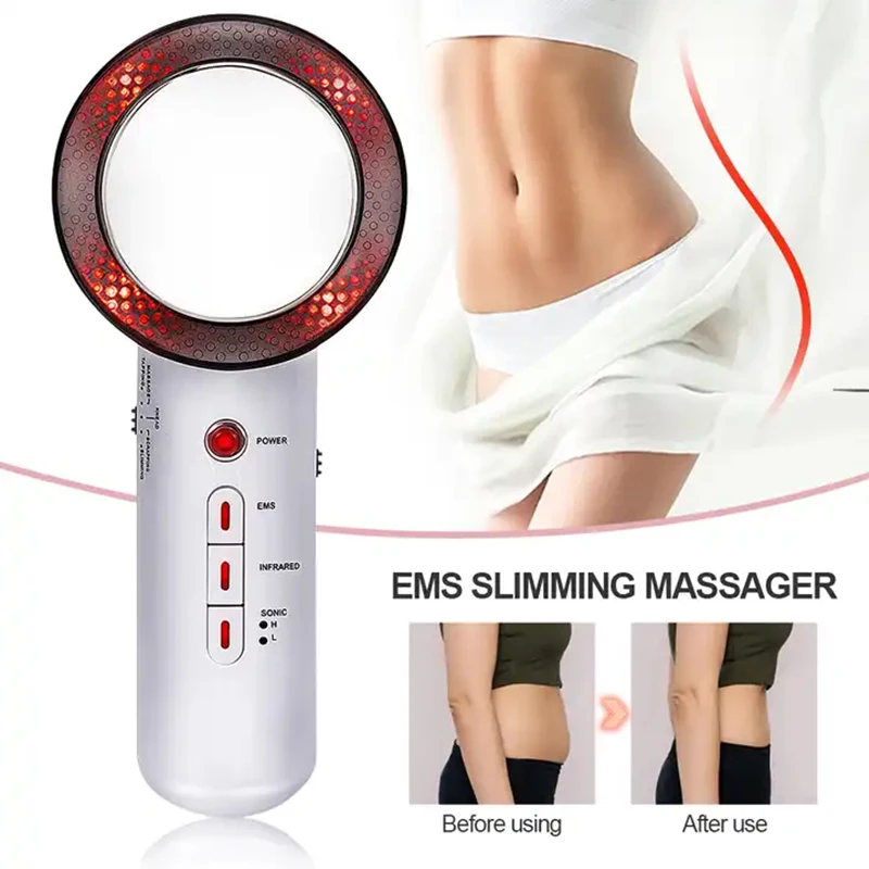 EMS Ultrasonic Body Slimming Massager Fat Burner Machine Galvanic Infrared Therapy Tool Ultrasound Weight Loss Cavitation Device