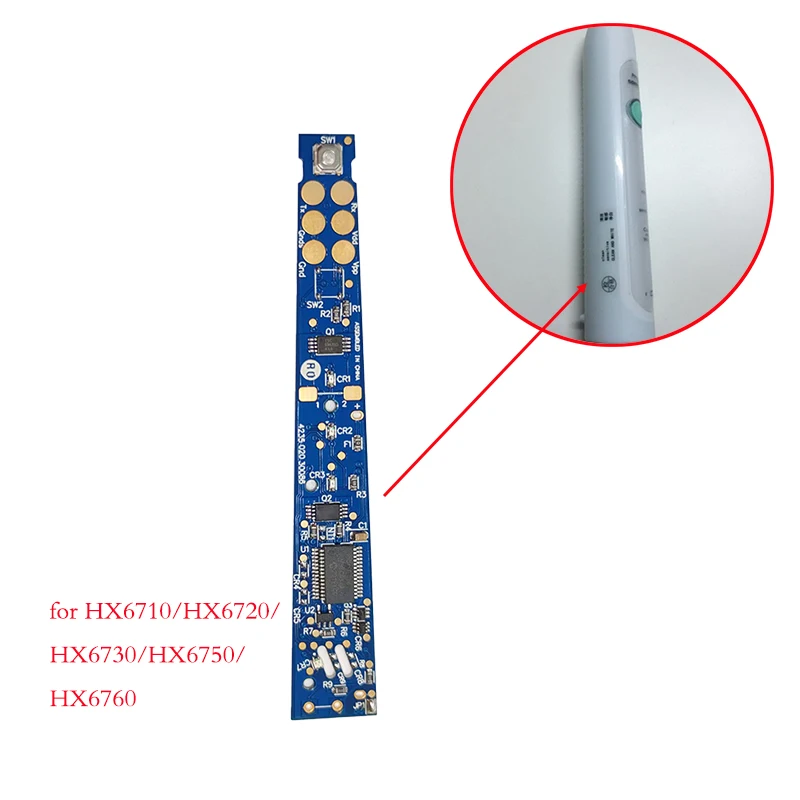 1pcs HX6710/HX6720/HX6730/HX6750/HX6760 Control Board Motherboard Electric Toothbrush Parts Replace Mainboard