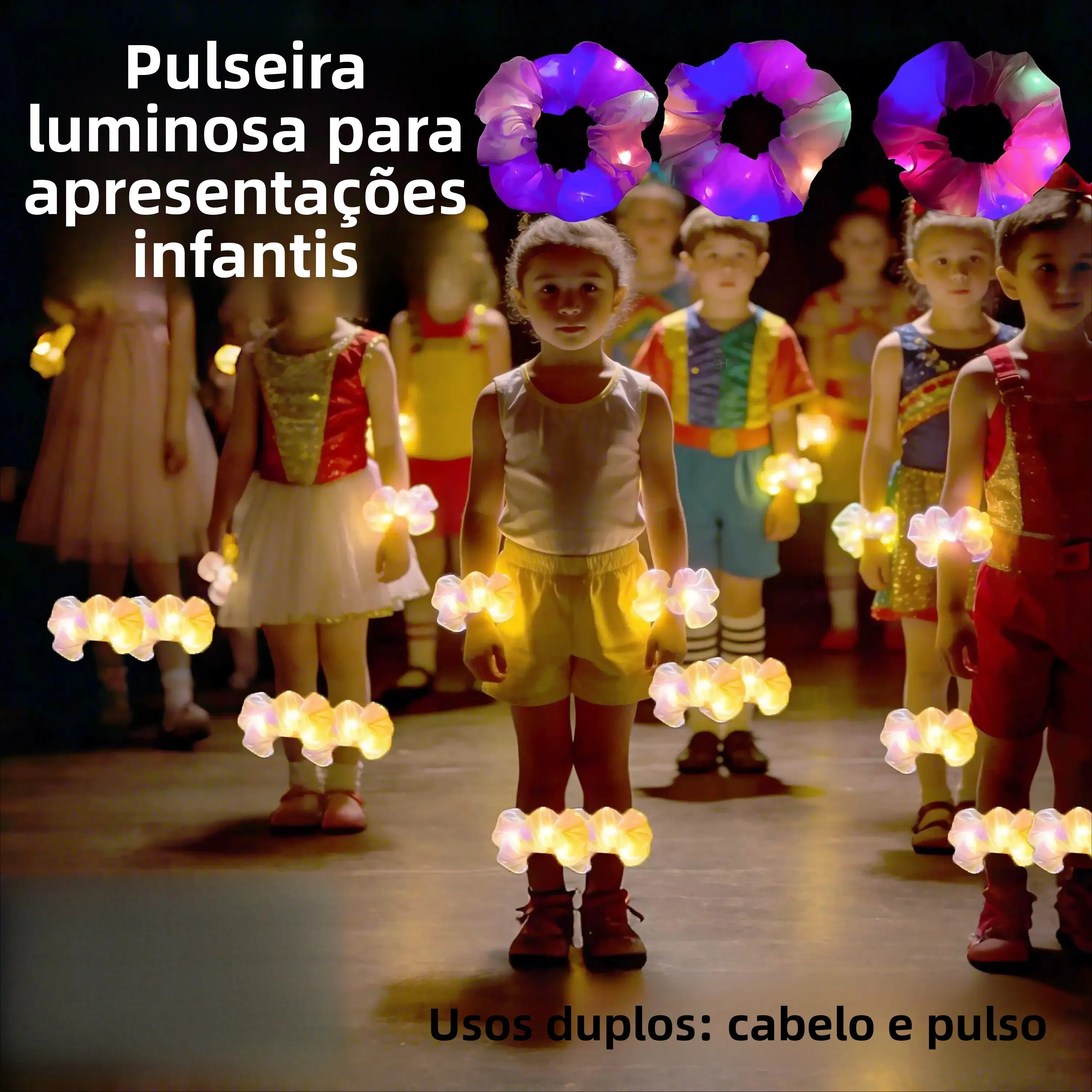 pulseiras-luminosas-e-elasticos-de-cabelo-acessorios-de-moda-para-meninas-de-creche-e-dia-das-criancas-com-abertura-elastica