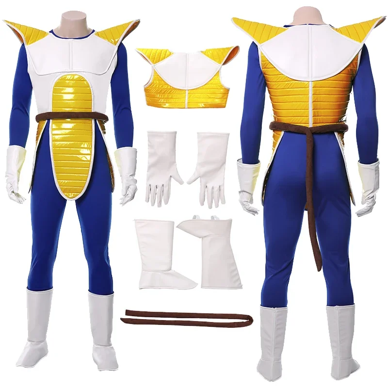 Costume de Cosplay Z Vegeta pour Hommes et Femmes, Uniforme Trempé, Costume de Carnaval d'Halloween Personnalisé PA6351