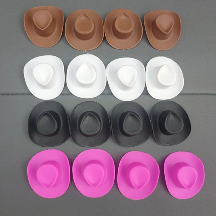 10Pcs Fashion Mini Cowboy Doll Hat For Cowgirl Cowboy Girls Dolls Accessories Kids DIY Toys Dollhouse Gifts