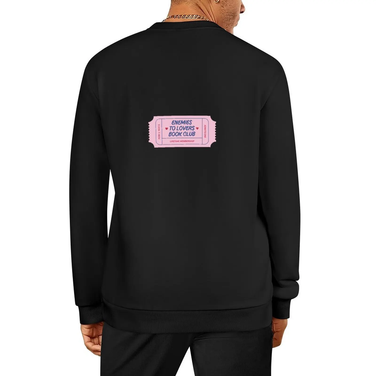 

enemies to lovers book club ticket - pink and blue Pullover men's sweat-shirt set men clothing blouse japanese style sweatshirts