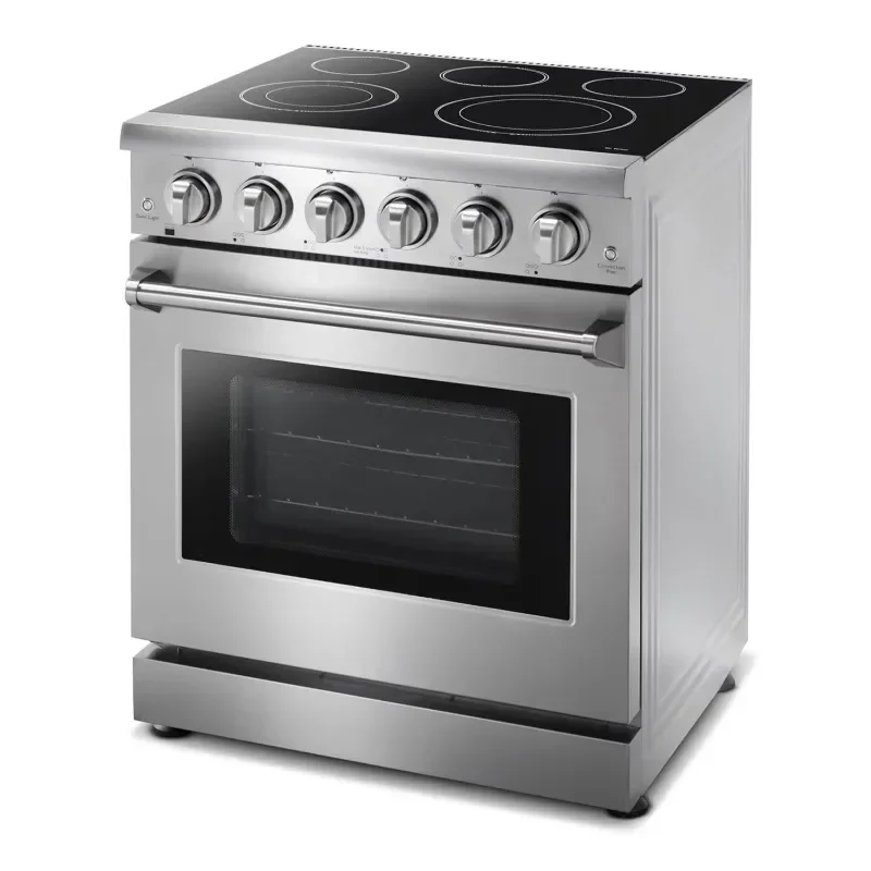 

30-Inch Electric Ceramic Series Stainless Steel Freestanding with Oven Convection, Household