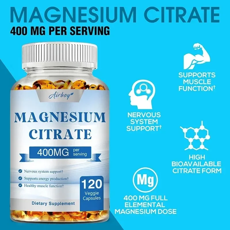 كبسولات سيرات المغنيسيوم - لدعم القلب والعضلات والهضم وتخفيف التوتر وتحسين النوم #3