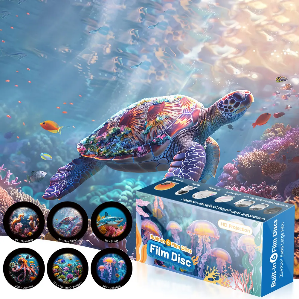 Диски для проектора Galaxy Star с реалистичными изображениями животных, 4K HD, 6 штук (проектор в комплект не входит)