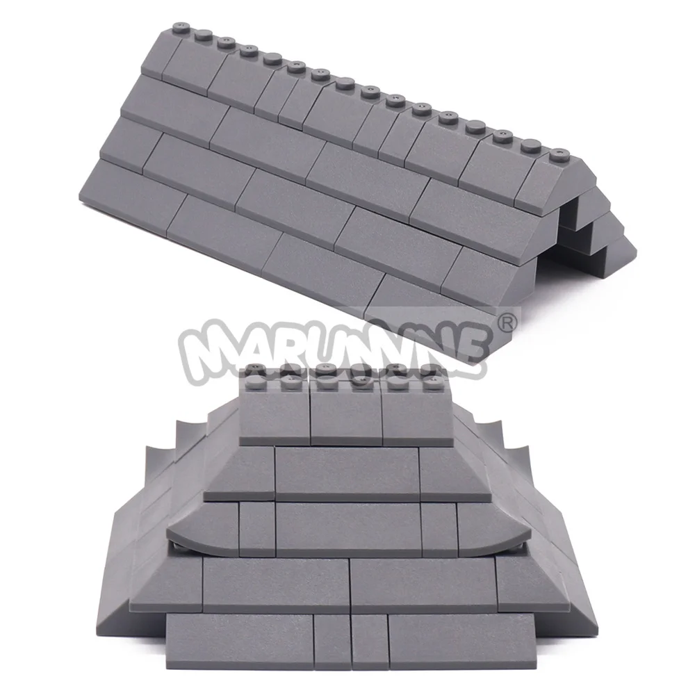 MARUMINE 114-teiliges Dachziegel-Set MOC Bausteine Teile-Set Stadt Haus Straßenansicht Bauklötze DIY Zubehör Kompatibel mit 6119 – Detail 4