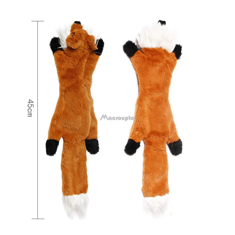 2022 New cute plush toys squeak pet wolf rabbit animal plush toy dog chew squeaky whistling involved squirrel dog toys