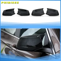 for BMW 5 Series F10 F11 2010-2013 Car Rearview Mirror Cover Side Wing Protect Frame Covers Carbon Fiber Style Trim Shell