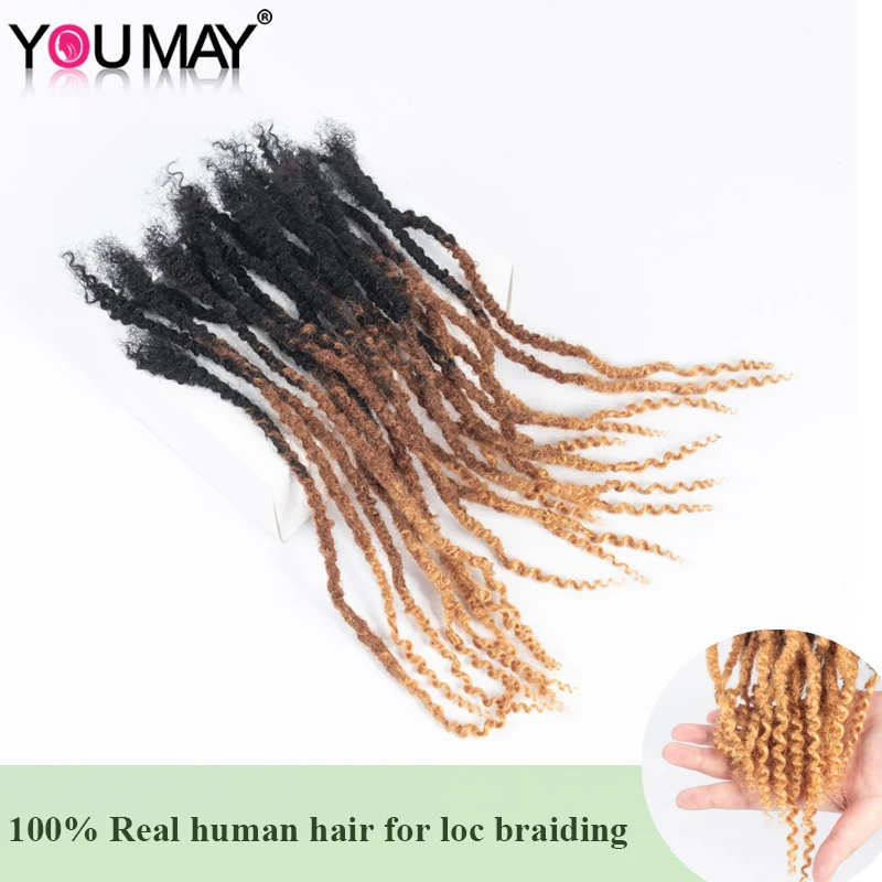 New Fum Dreadloc 1b/30/27 Ombre Color Dread Lock Braiding Hair Crochet Braiding Hair Real Human Hair Braids For Black Youmay