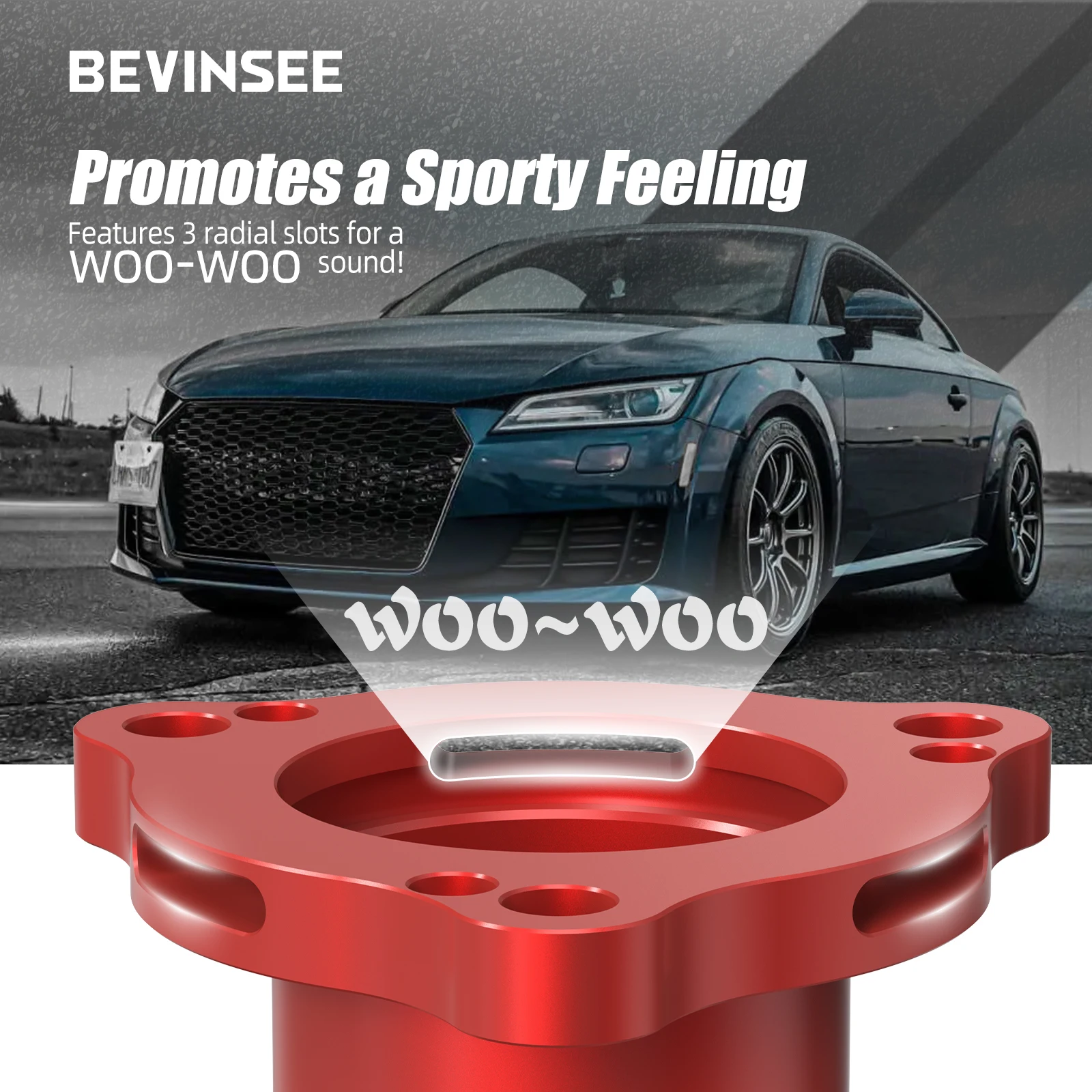 BEVINSEE Atmospheric Blow-off Valve Spacer Adapter for Audi A3 8V A4 B9 A5 8W TT S3 RS3 Allroad C8 for VW for Golf Mk7 GTI/R