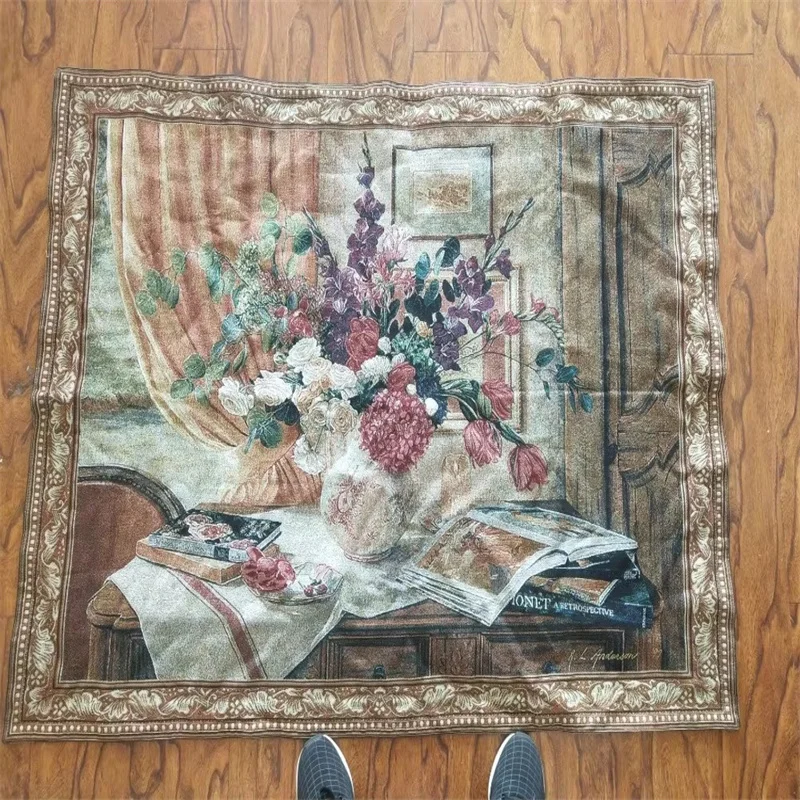 100*140 Aubusson wall hanging tapestry antique furnitur medieval mural living room wall picture rose still life home fabric