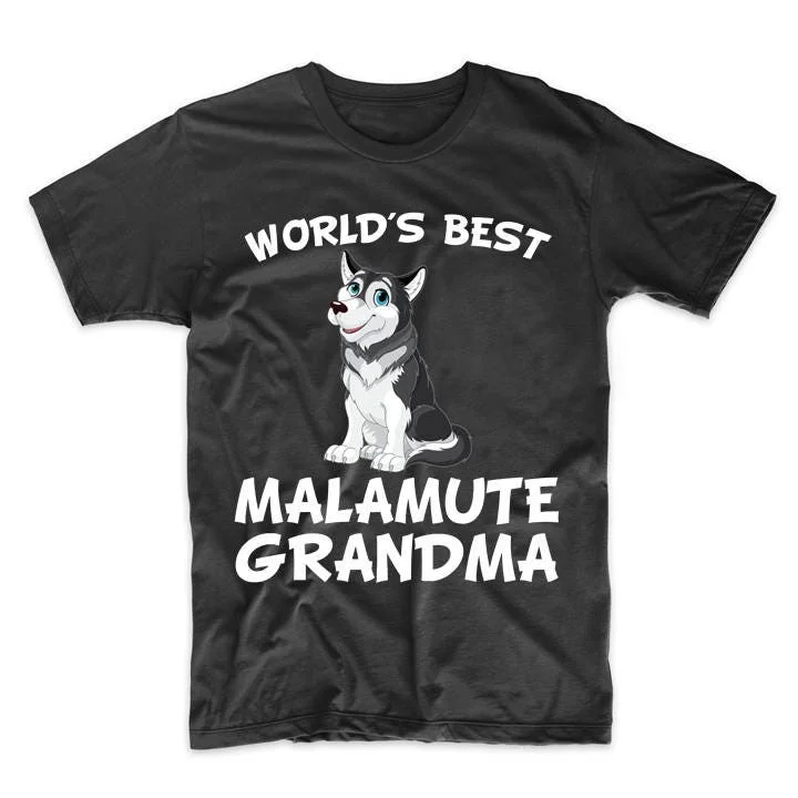 World'S Best Alaskan Malamute Grandma Dog Owner T Shirt By Really Awesome