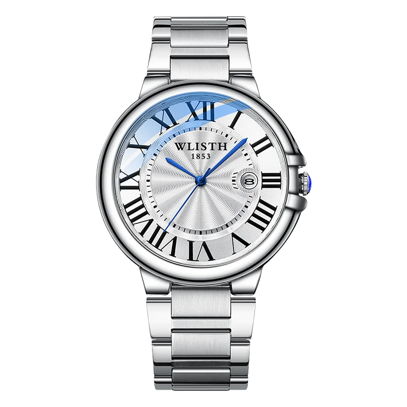 Jam Tangan Pasangan Model Baru Jam Tangan Pria Bisnis Jam Tangan Baja Tahan Karat Jam Tangan Tahan Air Jam Tangan Kuarsa Jam Tangan Pasangan Mewah