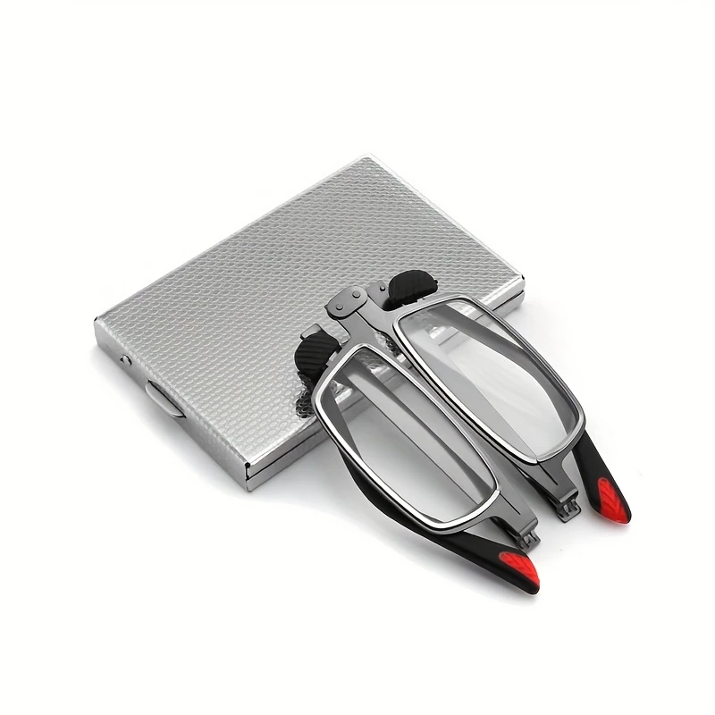 Ultra-Thin, Full Metal Frame, - HD Lenses, Portable & Durable Reading Glasses with Smartphone Attachment for Men And Women