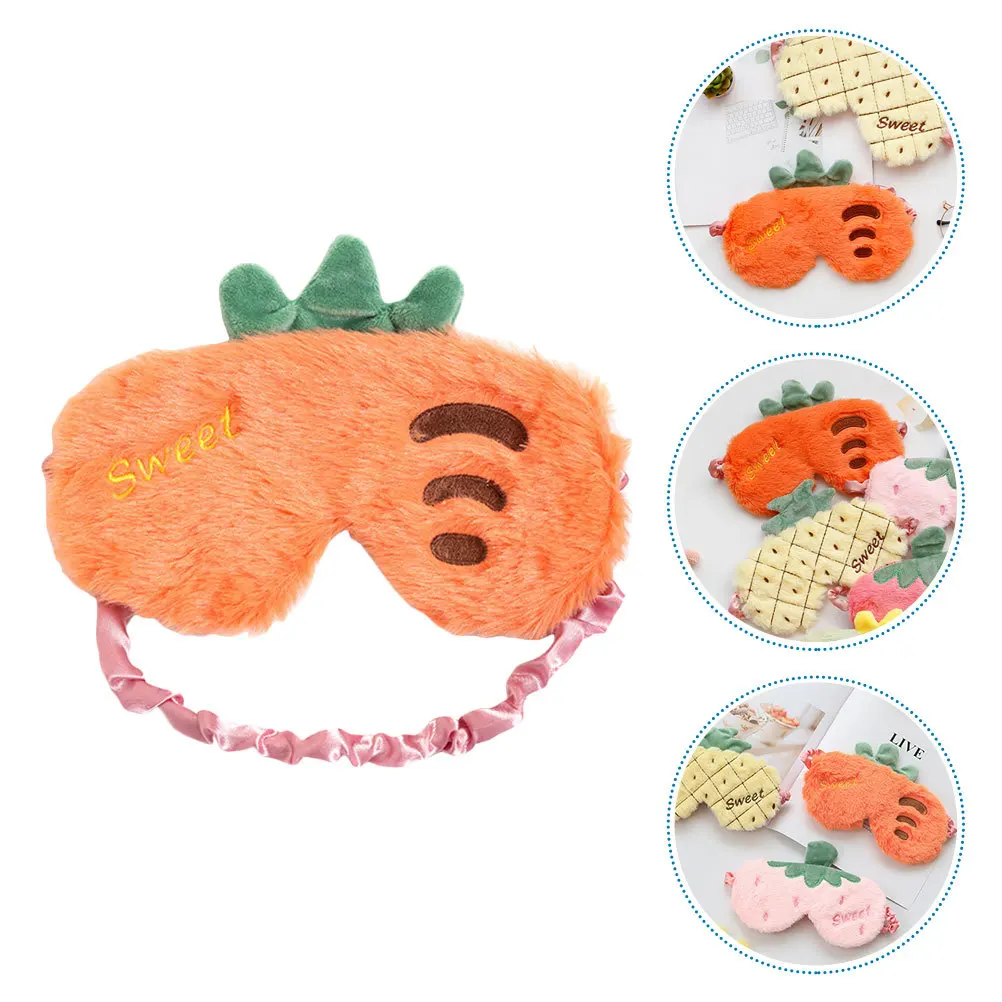 

Милая маска для сна в виде моркови, мультяшная повязка для глаз для путешествий, дома, офиса, сна, на Пасху, легкая