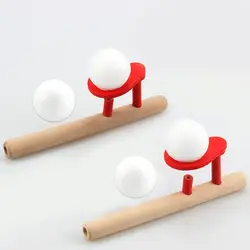 Baby Wooden Blow Toy Hobbies Outdoor Funny Sports Foam Balls Floating Kids Blow Pipe And 2 Balls Kid Blow Blowing Toy over 3Y