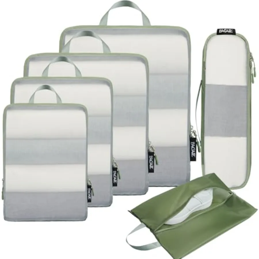 

Набор из 6 ультралегких компрессионных органайзеров для путешествий, черные, с эффективным дизайном для экономии места