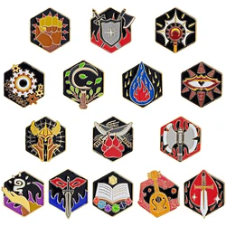 DND 5E Character Class + DM Hard Enamel Pins Set of 15 PCS Tabletop RPG Badges - Nerd Gift or Collection