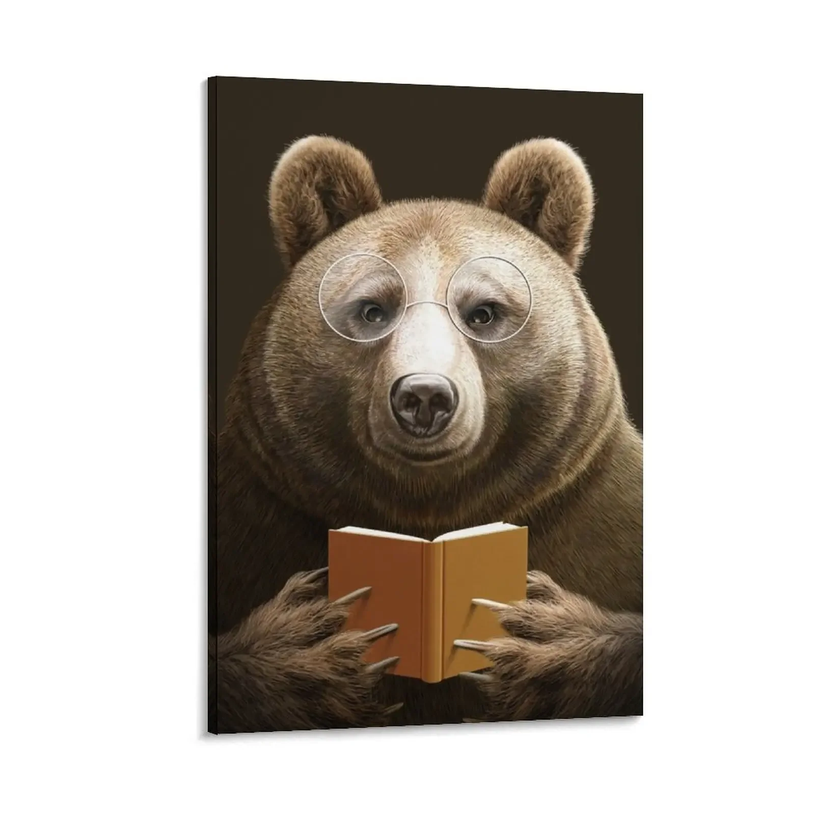 

BEAR READING A BOOK Canvas Painting canvas wall art room decorations Wall posters Decoration pictures room wall