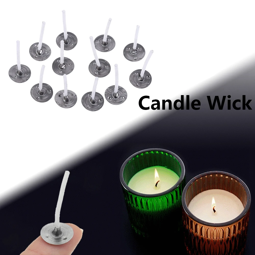 Smokeless 100Pcs Birthday Core Candle Making Mold Candles Wick Home Decor Party Supplies Candle Sustainer