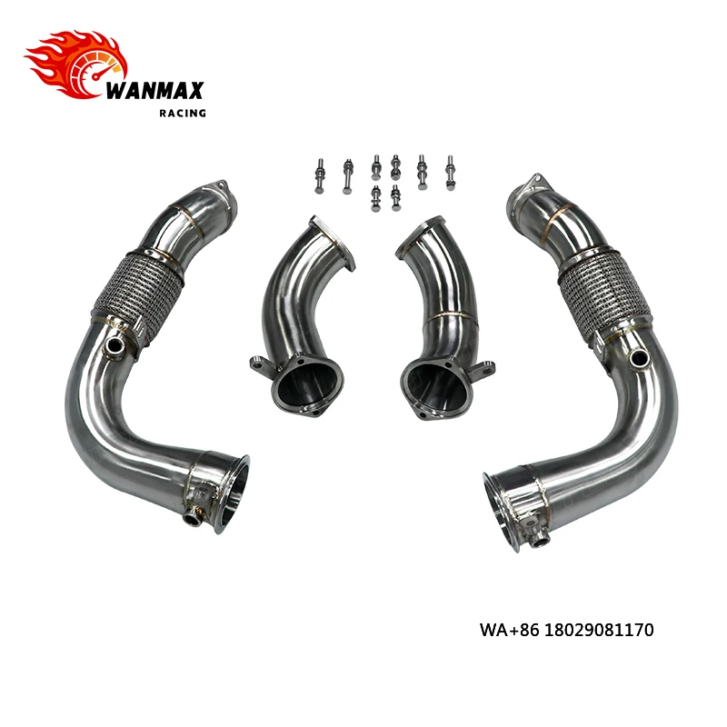 

Высокопроизводительный выхлопной даунпайп для BMW X5M Competition F95 S63 4.4T 2025 года, новейшая серия G, индивидуальная полировка