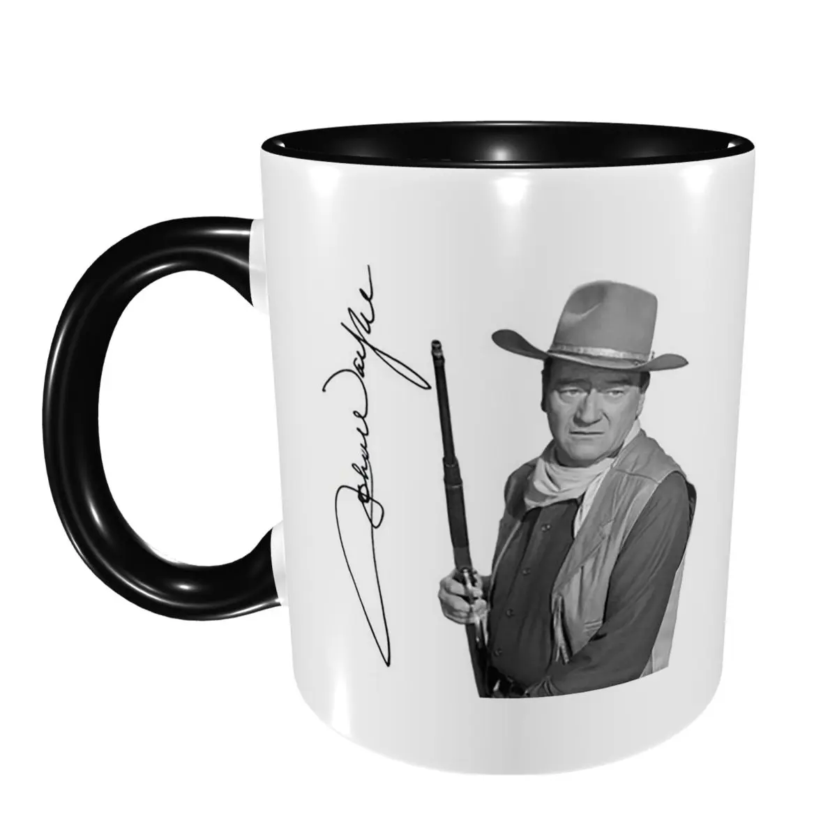 John Wayne Signature The Duke Mug Funny Ceramic Coffee Cups Tea Mugs Milk Cup Drinkware Gift for Friends