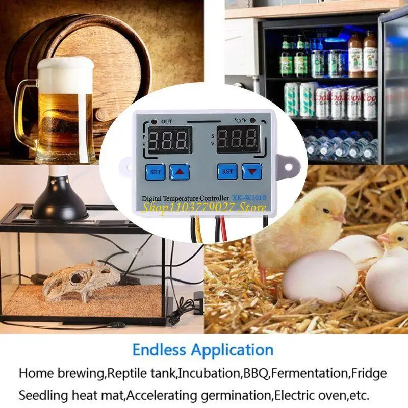 

C4DF 110V 220V Professional Digital LED Temperature Controller 10A Thermostat Regulator Centigrade Thermostat