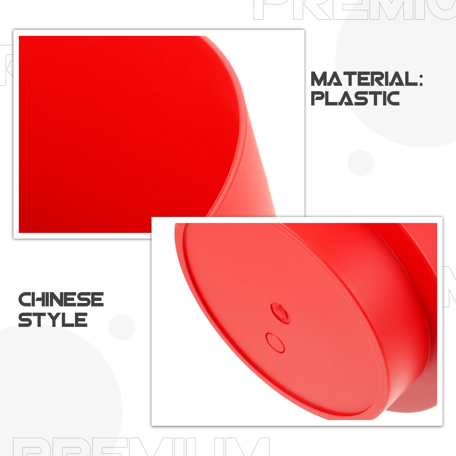 

2 шт. многоразовое пластиковое ведро для цветов, ваза для цветов, персонаж Фу, китайский стиль, водонепроницаемое новогоднее украшение, новогодняя ваза