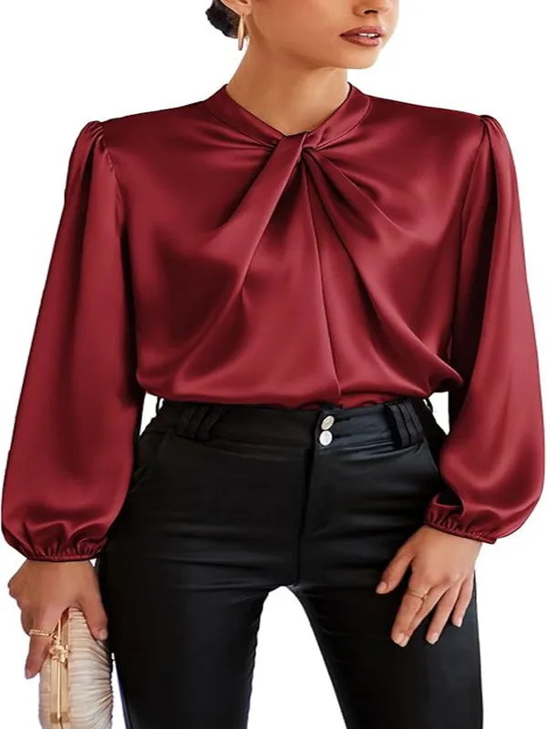 Sophisticated Shirt Professional Silky Minimalist Shirt Comfortable FullLength Tailored Shirt Light Airy Elegant Blouse