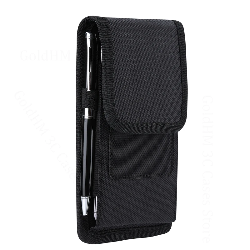 

For ZTE nubia Red Magic 10S Pro Plus Pouch Oxford Cloth Phone Case RedMagic 10 9 S 7 8 Pro Plus Belt Card Bag Waist Wallet Cover