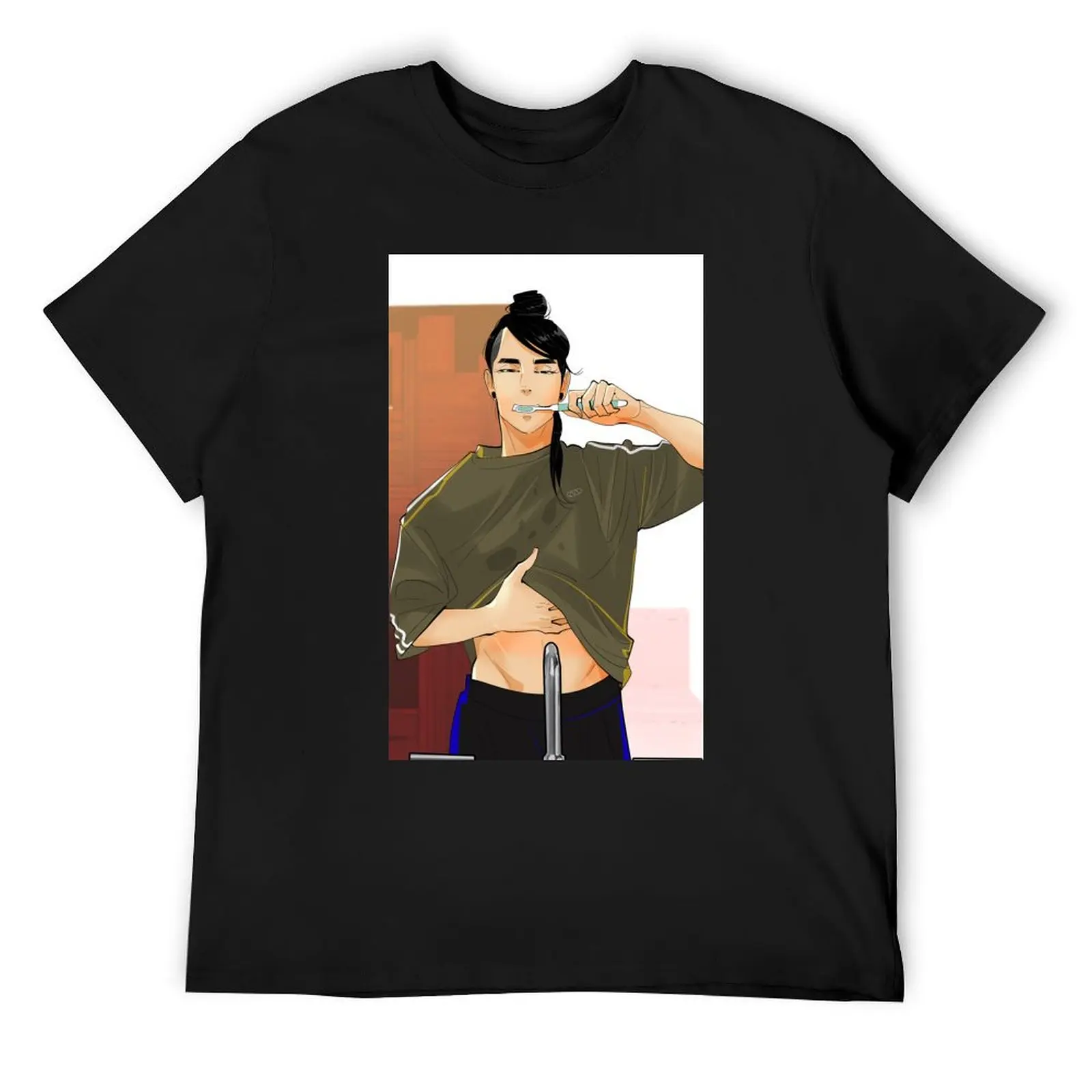 

Mitsu DazedBlindfold Mashersan T-Shirt summer tops korean fashion sweat mens t shirts