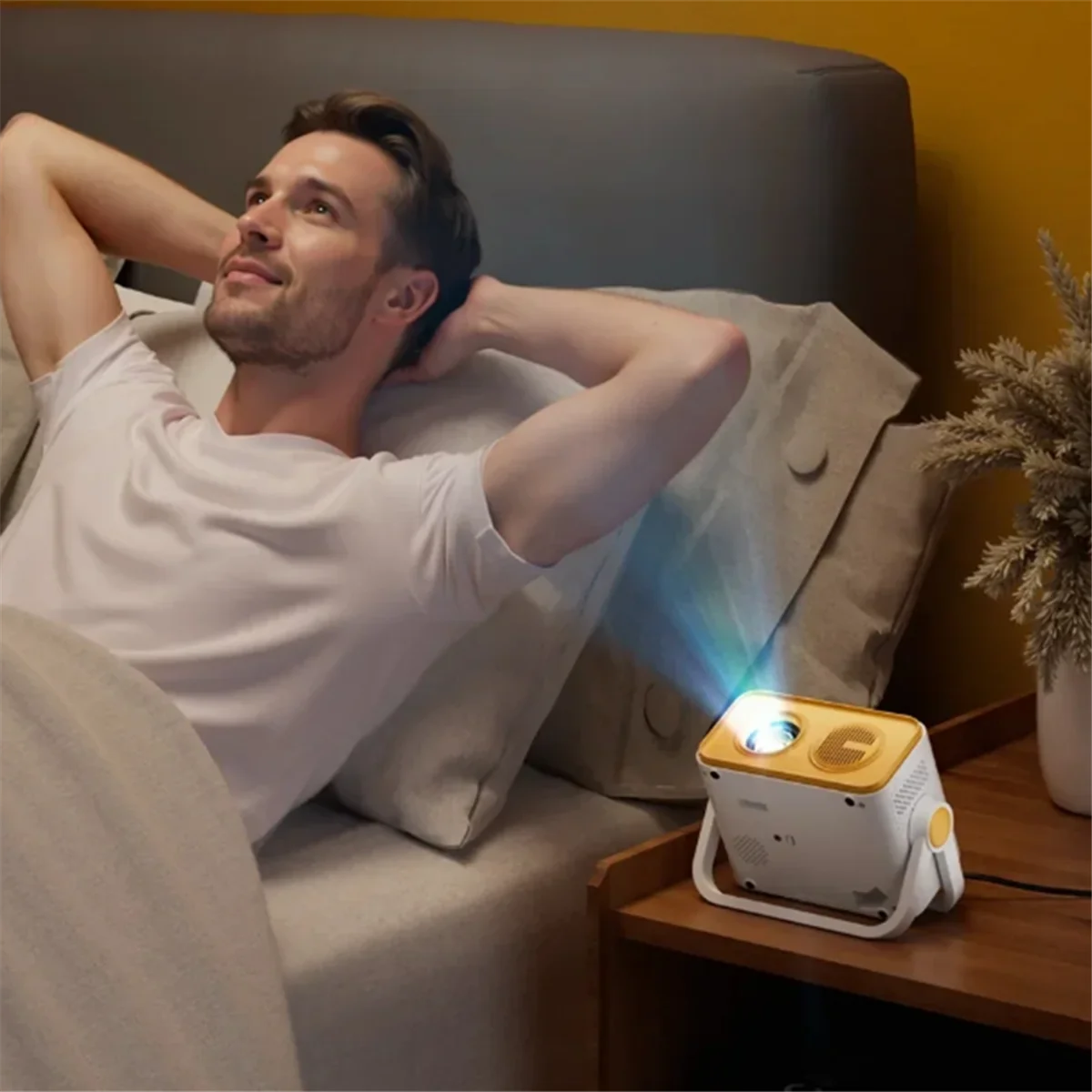 جديد 3C-HT23 PRO المحمولة 4K HD العارض 110 ANSI التركيز التلقائي Android11 BT5.1 WIFI6 جهاز عرض المسرح المنزلي الولايات المتحدة التوصيل